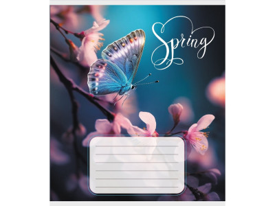 Зошит учнівський "Метелик весною" 018-530216K-2 в клітинку 18 аркушів