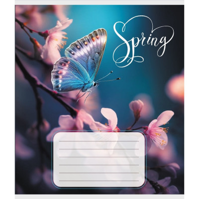 Зошит учнівський "Метелик весною" 018-530216K-2 в клітинку 18 аркушів