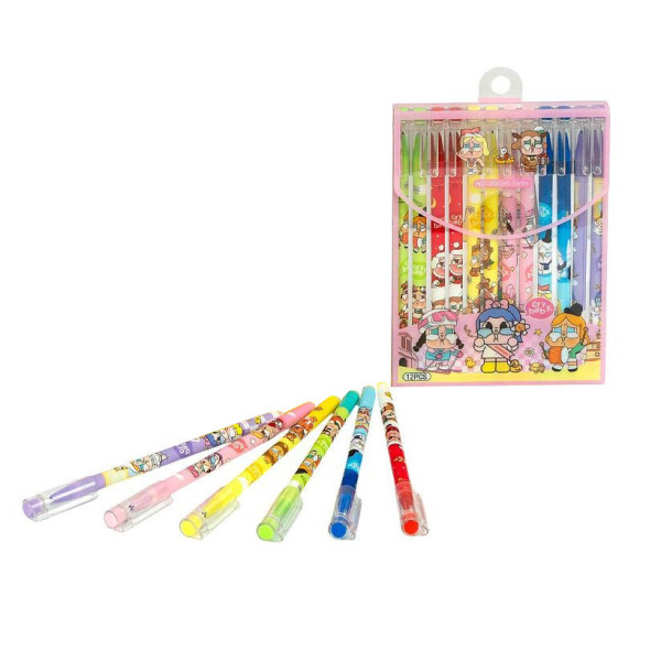 Ручка "пише-стирає" 2033(Blue) синя упаковка 12 шт