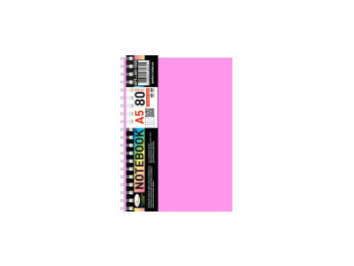 Блокнот А5 АП-1505(Pink) 80 аркушів пружина збоку Блокнот А5 АП-1505(Pink) 80 аркушів пружина збоку