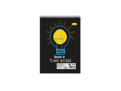 Блокнот "Ukrainians are always switched" А6 АП-1907-8 40 аркушів пружина зверху