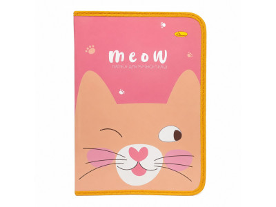 Папка для ручної праці на блискавці А4 "Cat Meow" АП-1002-1