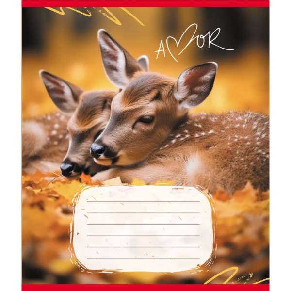 Зошит учнівський "Тварини" 012-500394K-4 в клітинку 12 аркушів (959050)