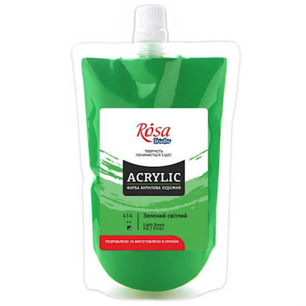 Фарба акрилова Зелена світла 323200414 (код 414) 200 мл
