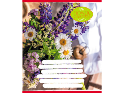 Зошит для школярів "The Flower Garden" 024-590552K-3 у клітинку 24 аркуші