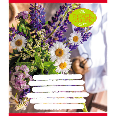 Зошит для школярів "The Flower Garden" 024-590552K-3 у клітинку 24 аркуші