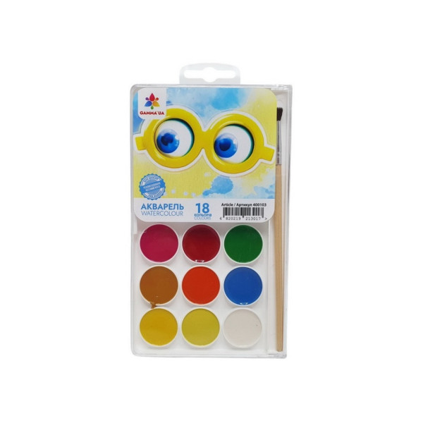 Дитяча медова акварель 400103 18 кольорів