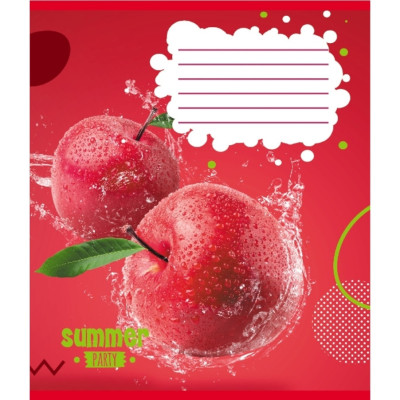 Зошит учнівський "Фрукти у воді" 024-550016K-3 в клітинку 24 аркуші