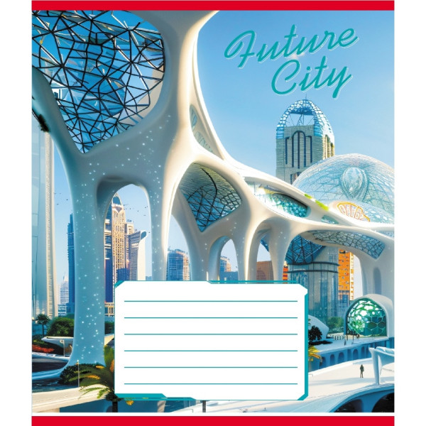 Зошит учнівський "Міста майбутнього" 024-550177K-5 в клітинку 24 аркуші