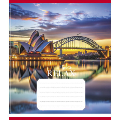 Зошит загальний "Міста в вогнях" 096-630107K-4 в клітинку 96 аркушів (959063)