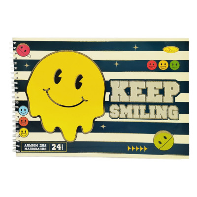 Альбом для малювання A4 АП-0306-5 24 аркуші пружина збоку