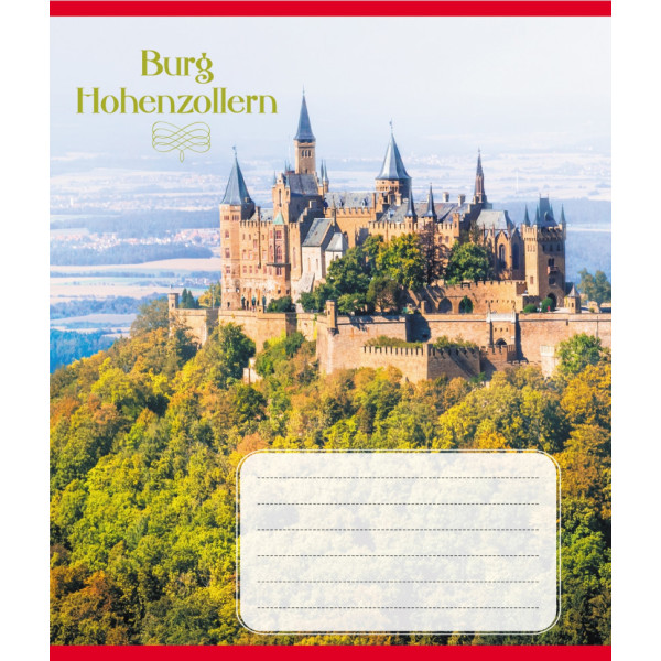 Зошит для школярів "Замки Європи" 024-590561L-3 у лінію 24 аркуші
