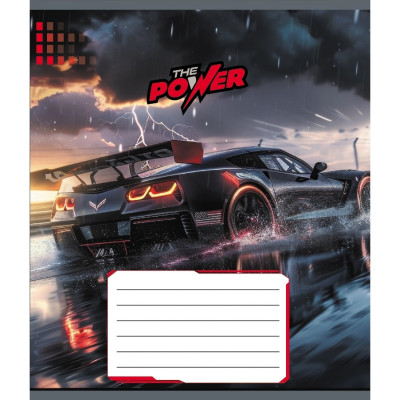 Зошит учнівський "Супер сила" 012-510041C-5 в косу лінію 12 аркушів