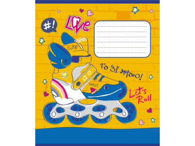 Зошит учнівський "Синьо-жовтий" 024-550160K-4 в клітинку 24 аркуші