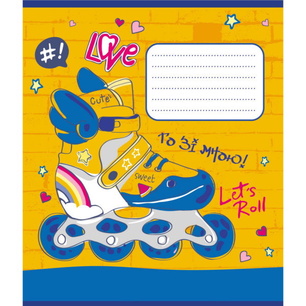 Зошит учнівський "Синьо-жовтий" 024-550160K-4 в клітинку 24 аркуші