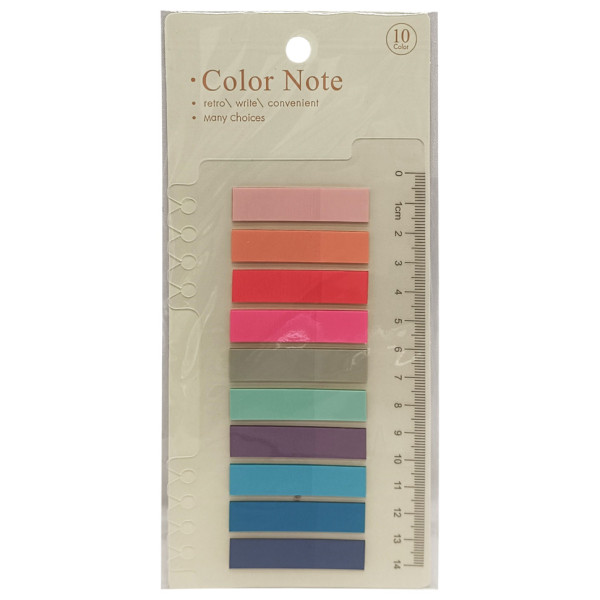 Закладка з лінійкою 2 в 1 "stick Notes" Р80-3 різнокольорові