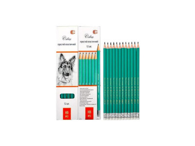 Олівець простий НВ № 2 "С" COLOR-IT CR655 в упаковці 12 шт