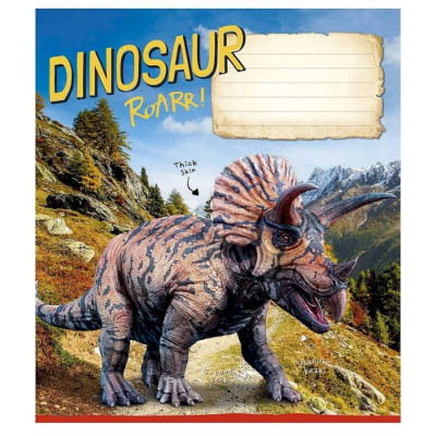 Зошит учнівський "Jurassic world" 012-3310C-5 в косу лінію, 12 аркушів