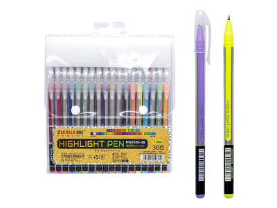 Набір гелевих ручок "Highlight Pen" HG6120-36 36 кольорів (116587)