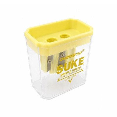 Подвійна точилка для олівців із контейнером DMS-096(Yellow)