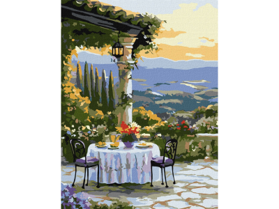 Картина за номерами "Мальовнича вечеря" Ідейка KHO2908 30х40 см