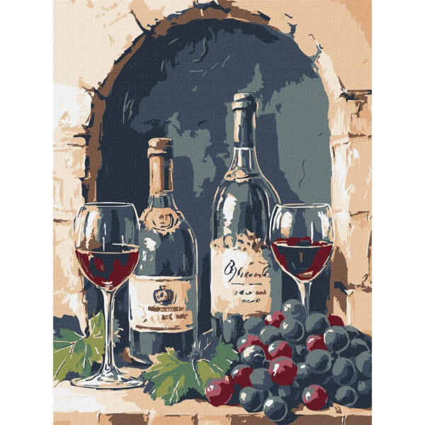 Картина за номерами "Гармонія вина" ©art_selena_ua KHO5730 30х40 см
