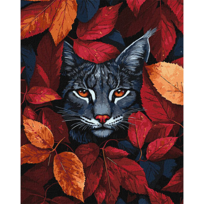 Картина за номерами "Осіння рись" KHO6699 40x50 см