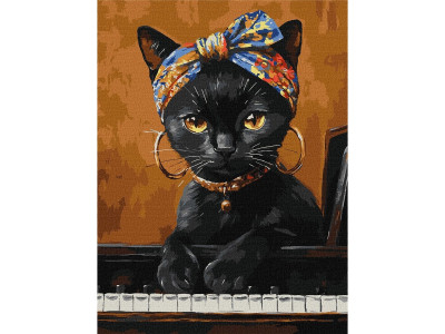 Картина за номерами "Незвична киця" ©art_selena_ua KHO6766 30х40 см