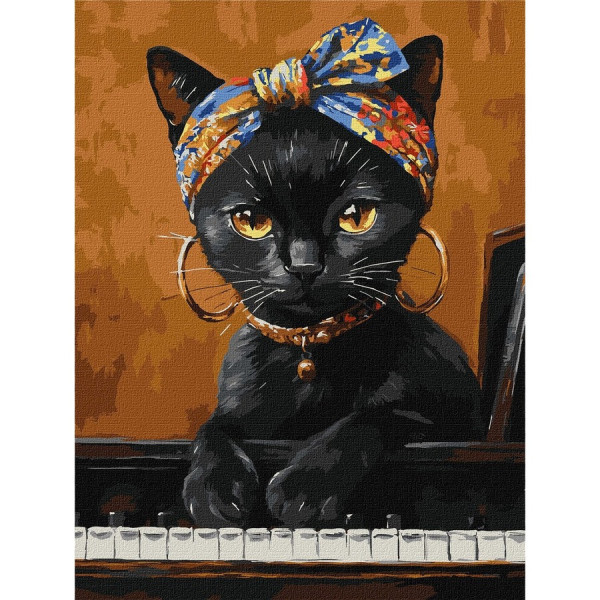 Картина за номерами "Незвична киця" ©art_selena_ua KHO6766 30х40 см