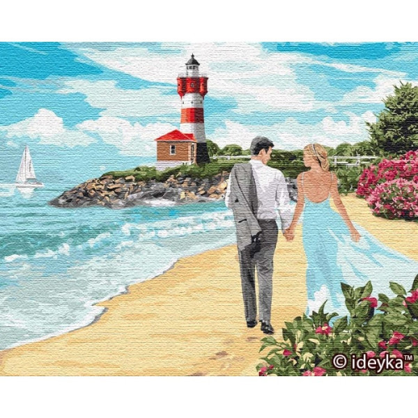 Картина за номерами. "Маяк кохання" 40 * 50см КНО4784
