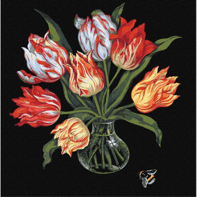 Картина за номерами "Витончені тюльпани" ©kovtun_olga_art Ідейка KHO3216 40х40 см