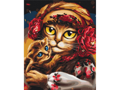 Картина за номерами "Сімя котиків" © Маріанна Пащук Brushme BS53117 40х50 см