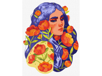 Картина за номерами "Синьоока весна" ©lesya_nedzelska_art Ідейка KHO2661 30х40 см