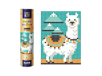 Картина за номерами стікерами в тубусі "Лама" 1200 стікерів. 1814 33х48 см