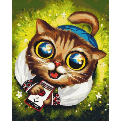 Картина за номерами "Котик з ППО" © Маріанна Пащук Brushme BS53418 40х50 см