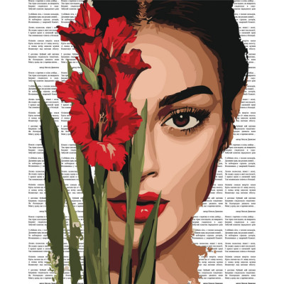 Картина за номерами "Барвиста поезія: Червоні гладіолуси" ©art_selena_ua KHO8594 40х50 см