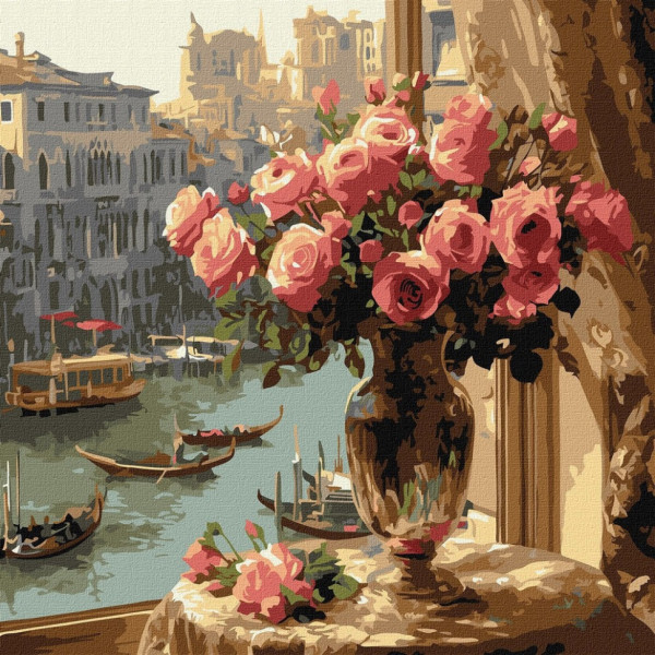 Картина за номерами "Троянди у Венеції" ©art_selena_ua KHO6412 40x40 см Картина за номерами "Троянди у Венеції" ©art_selena_ua KHO6412 40x40 см