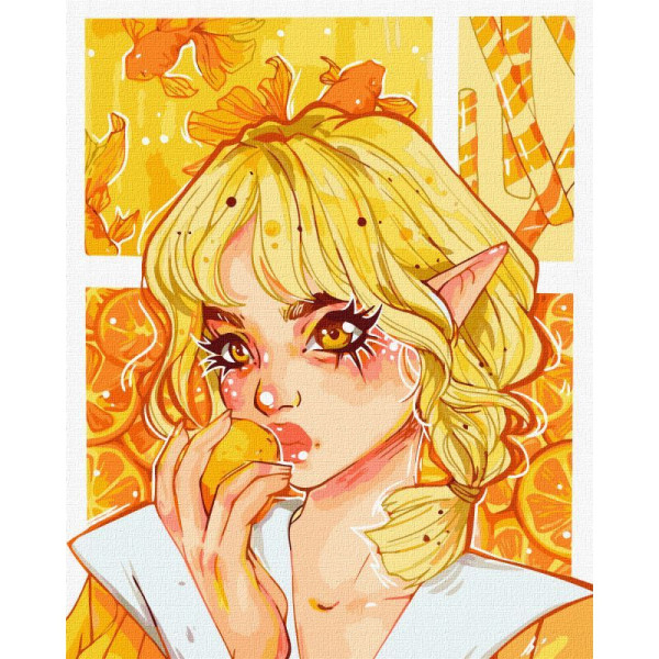 Картина за номерами "Апельсинове захоплення" ©nila_art_art KHO2548 40х50 см Ідейка Картина за номерами "Апельсинове захоплення" ©nila_art_art KHO2548 40х50 см Ідейка
