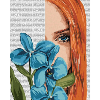 Картина за номерами "Барвиста поезія: Блакитна орхідея" ©art_selena_ua KHO8583 40x50 см