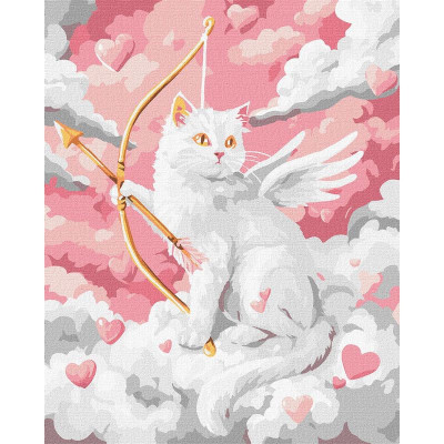 Картина за номерами "Котячий Купідон" ©art_selena_ua KHO5207 40х50 см