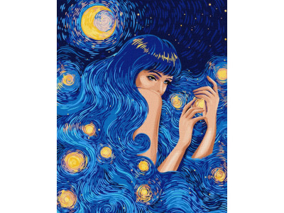 Картина за номерами "Зіркова красуня" ©pollypop92 KHO5086 Ідейка 40х50 см