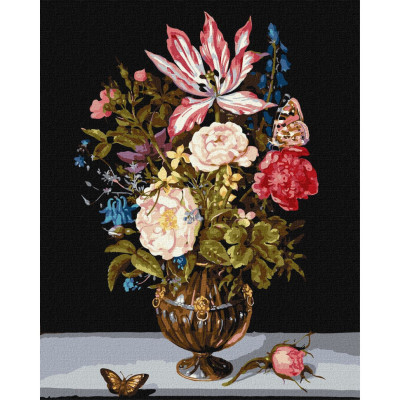Картина за номерами  "Квітуча композиція" ©Ambrosius Bosschaert de Oude Ідейка KHO3224 40х50 см