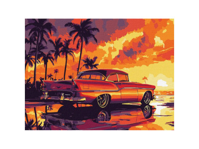 Картина за номерами "Ретро захід сонця" ©art_selena_ua KHO6389 30х40 см