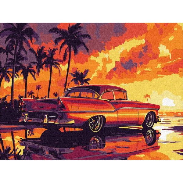 Картина за номерами "Ретро захід сонця" ©art_selena_ua KHO6389 30х40 см