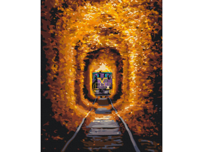 Картина за номерами "Тунель кохання та потяг" © Sergiy Stepanenko Brushme BS53789 40x50 см