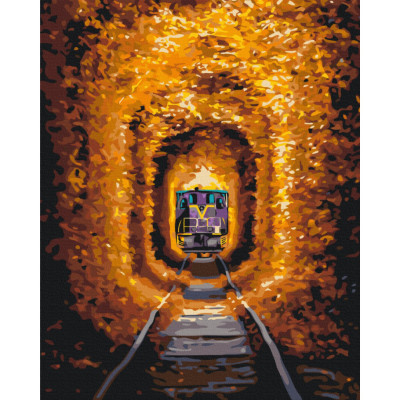 Картина за номерами "Тунель кохання та потяг" © Sergiy Stepanenko Brushme BS53789 40x50 см