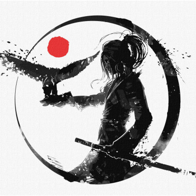 Картина за номерами "Дочка самурая" Ідейка KHO5057 40х40 см