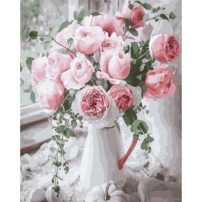 Картина за номерами. Brushme "Букет ніжних троянд" GX29390