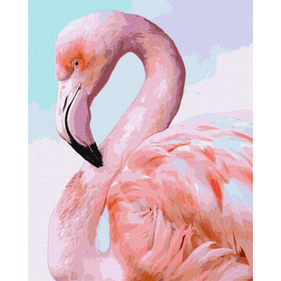 Картина "Рожевий фламінго" ©Ira Volkova Ідейка KHO4397 40х50 см