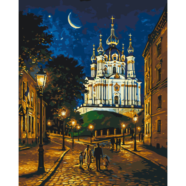 Картина за номерами "Вечірній Київ" LW3473 40х50 см
